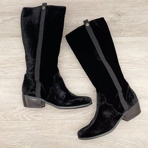 Libby Edelman | Prima Black Velvet Boots Size 6